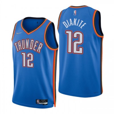 Nike Oklahoma City Thunder #12 Mamadi Diakite Blue Men's 2021-22 NBA 75th Anniversary Diamond Swingman Jersey - Icon Edition Men's